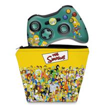 Capa Case e Skin Compatível Xbox 360 Controle - Simpsons