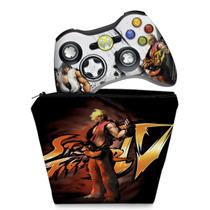 Capa Case e Skin Compatível Xbox 360 Controle - Street Fighter 4 a