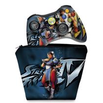 Capa Case e Skin Compatível Xbox 360 Controle - Street Fighter 4 b