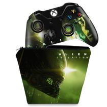 Capa Case e Skin Compatível Xbox One Fat Controle - Alien Isolation