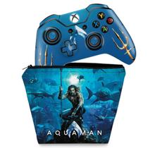 Capa Case e Skin Compatível Xbox One Fat Controle - Aquaman - Pop Arte Skins