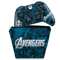 Capa Case e Skin Compatível Xbox One Fat Controle - Avengers Vingadores Comics