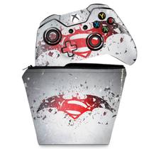 Capa Case e Skin Compatível Xbox One Fat Controle - Batman Vs Superman Logo