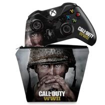 Capa Case e Skin Compatível Xbox One Fat Controle - Call Of Duty Ww2
