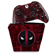 Capa Case e Skin Compatível Xbox One Fat Controle - Deadpool Comics