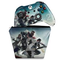 Capa Case e Skin Compatível Xbox One Fat Controle - Destiny 2