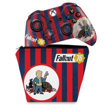 Capa Case e Skin Compatível Xbox One Fat Controle - Fallout 76