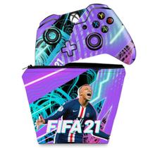 Capa Case e Skin Compatível Xbox One Fat Controle - FIFA 21 - Pop Arte Skins