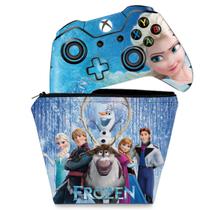 Capa Case e Skin Compatível Xbox One Fat Controle - Frozen