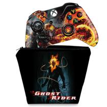 Capa Case e Skin Compatível Xbox One Fat Controle - Ghost Rider - Motoqueiro Fantasma B - Pop Arte Skins