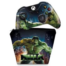 Capa Case e Skin Compatível Xbox One Fat Controle - Hulk