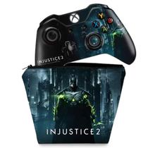 Capa Case e Skin Compatível Xbox One Fat Controle - Injustice 2