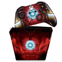 Capa Case e Skin Compatível Xbox One Fat Controle - Iron Man - Homem De Ferro