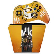Capa Case e Skin Compatível Xbox One Fat Controle - Mortal Kombat 11