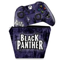 Capa Case e Skin Compatível Xbox One Fat Controle - Pantera Negra Comics