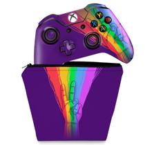Capa Case e Skin Compatível Xbox One Fat Controle - Rainbow Colors Colorido - Pop Arte Skins