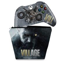 Capa Case e Skin Compatível Xbox One Fat Controle - Resident Evil Village