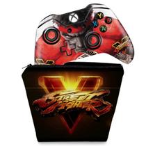 Capa Case e Skin Compatível Xbox One Fat Controle - Street Fighter V