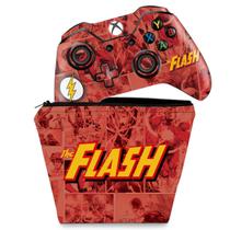 Capa Case e Skin Compatível Xbox One Fat Controle - The Flash Comics