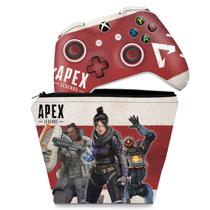Capa Case e Skin Compatível Xbox One Slim X Controle - Apex Legends