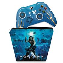Capa Case e Skin Compatível Xbox One Slim X Controle - Aquaman