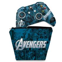 Capa Case e Skin Compatível Xbox One Slim X Controle - Avengers Vingadores Comics