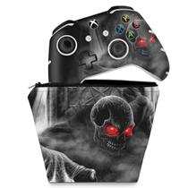 Capa Case e Skin Compatível Xbox One Slim X Controle - Caveira Skull - Pop Arte Skins