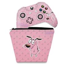 Capa Case e Skin Compatível Xbox One Slim X Controle - Coragem: O Cão Covarde