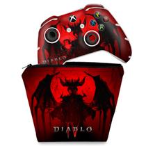 Capa Case e Skin Compatível Xbox One Slim X Controle - Diablo IV 4