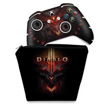 Capa Case e Skin Compatível Xbox One Slim X Controle - Diablo