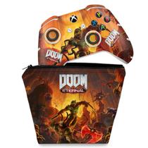 Capa Case e Skin Compatível Xbox One Slim X Controle - Doom Eternal