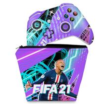 Capa Case e Skin Compatível Xbox One Slim X Controle - FIFA 21 - Pop Arte Skins