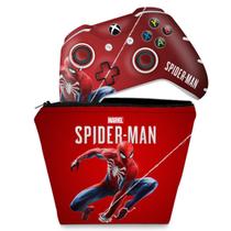 Capa Case e Skin Compatível Xbox One Slim X Controle - Homem Aranha Spider-Man