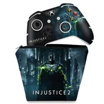 Capa Case e Skin Compatível Xbox One Slim X Controle - Injustice 2