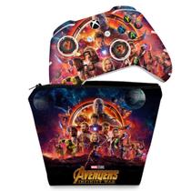 Capa Case e Skin Compatível Xbox One Slim X Controle - Os Vingadores: Guerra Infinita