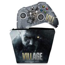 Capa Case e Skin Compatível Xbox One Slim X Controle - Resident Evil Village