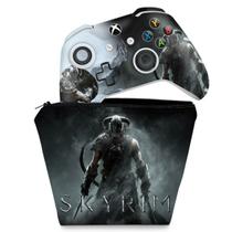 Capa Case e Skin Compatível Xbox One Slim X Controle - Skyrim