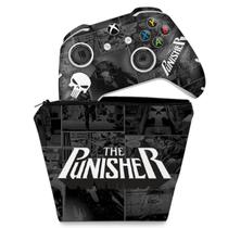 Capa Case e Skin Compatível Xbox One Slim X Controle - The Punisher Justiceiro Comics