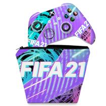 Capa Case e Skin Compatível Xbox Series S X Controle - FIFA 21