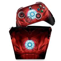 Capa Case e Skin Compatível Xbox Series S X Controle - Iron Man Homem De Ferro