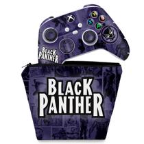 Capa Case e Skin Compatível Xbox Series S X Controle - Pantera Negra Comics