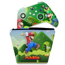 Capa Case e Skin Compatível Xbox Series S X Controle - Super Mario