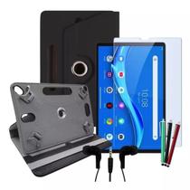 Capa Case Executiva Giratória + Película Fone e Caneta p/ Tablet Amazon Fire HD 10