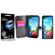 Capa Case Flip Carteira + 2 Pelicula Vidro LG K40S LMX430bMW 6.1 - Cell In Power25 Capa Case Flip Carteira + 2 Pelicula Vidro LG K40S LMX430bMW 6.1 - Cell In Power25