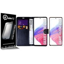 Capa Case Flip Carteira + 2 Películas Vidro compativel Galaxy A53 5G A536 6.5 - Cell In Power25