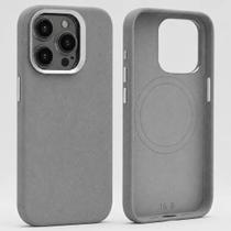 Capa Case Genérica para iPhone Estilo Jeans Cinza Magsafe