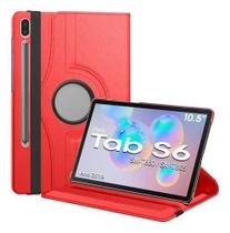 Capa Case Giratória Para Galaxy Tab S6 Smt860 Smt865 Cor Vermelho