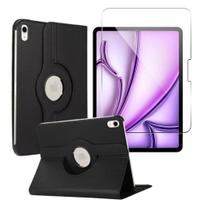 Capa Case giratória + vidro para iPad Air 6 M2 11” 2024