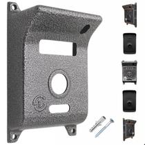 Capa Case Grade Moldura Protetor Antifurto e Antivandalismo Cinza Craqueado Para Porteiro e Vídeo Porteiro Intelbras 101