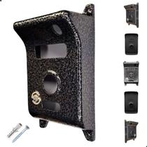 Capa Case Grade Moldura Protetor Antifurto e Antivandalismo Cinza Craqueado Para Porteiro e Vídeo Porteiro Intelbras 1010